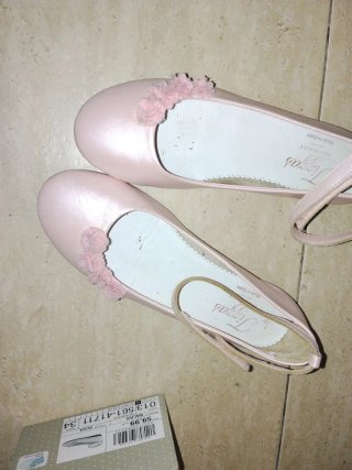 Zapatos de comunión rosas talla 35