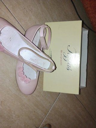 Zapatos de comunión rosas talla 35
