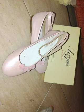 Zapatos de comunión rosas talla 35