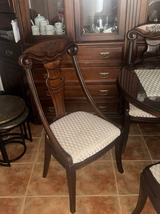 Conjunto mesa y 6 sillas comedor madera