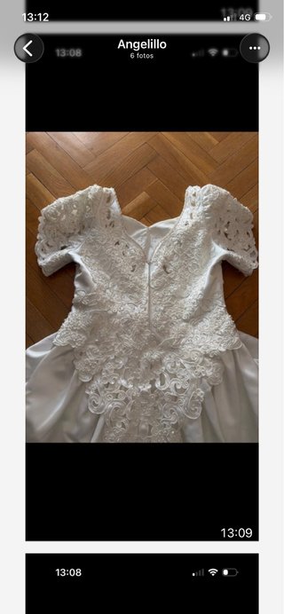 Vestido de Novia Blanco con Encaje