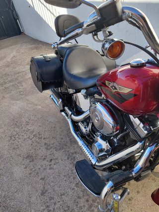 Harley Davidson Fat Boy  Roja Metalizada