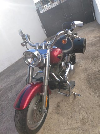 Harley Davidson Fat Boy  Roja Metalizada