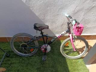 Bicicleta Infantil Btwin 20 Rosa/Negra
