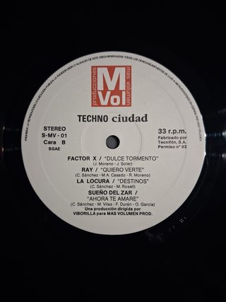 Vinilo LP Techno Ciudad Compilatorio Dance