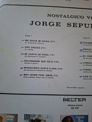 Vinilo Jorge Sepúlveda - Nostálgico Vol. 3