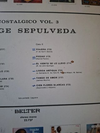 Vinilo Jorge Sepúlveda - Nostálgico Vol. 3