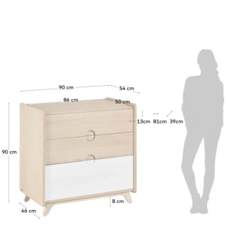 Cómoda cambiador bebé Kave Home madera