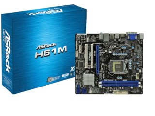 Placa Base ASRock H61M + procesador Intel I5 2500K