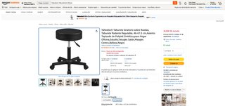 Taburete bajo con ruedas giratorio tocador oficina