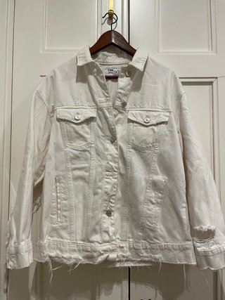 Cazadora vaquera blanca Zara