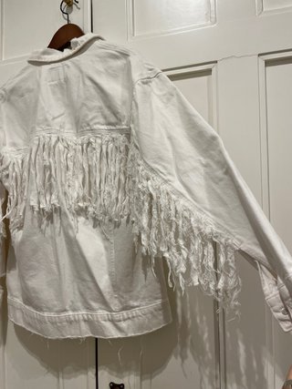 Cazadora vaquera blanca Zara