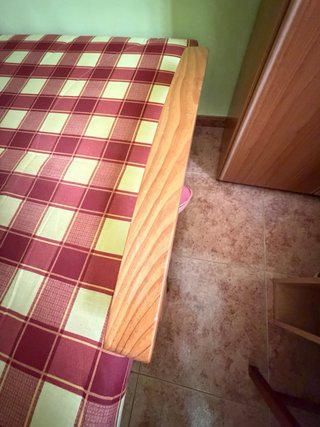 Sofá Cama Plegable Madera y Tela