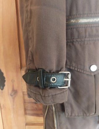 Parka larga militar capucha Bershka S