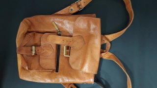 Mochila cuero pequeña mujer/niño