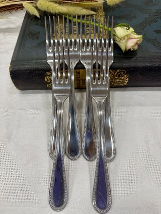 Tenedores vintage borde perlado (Set de 6)