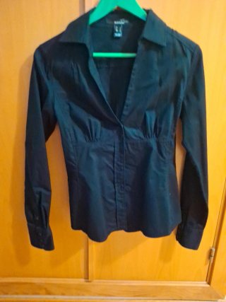 Camisa Mango Negra Mujer Talla S
