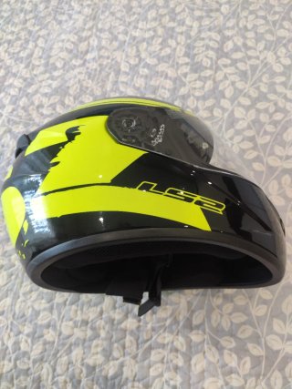 Casco Moto LS2 Negro y Amarillo