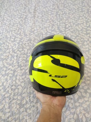 Casco Moto LS2 Negro y Amarillo