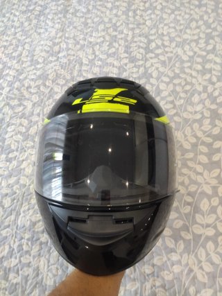 Casco Moto LS2 Negro y Amarillo