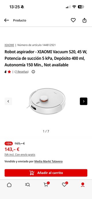 Aspirador robot Xiaomi Blanco