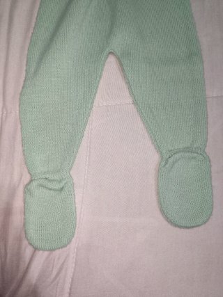Conjunto punto bebé 0 meses capota unisex