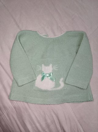 Conjunto punto bebé 0 meses capota unisex