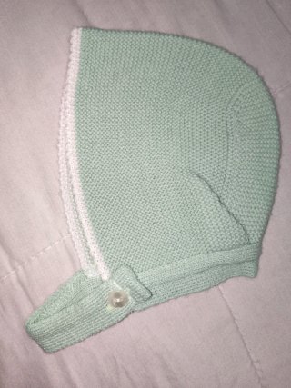 Conjunto punto bebé 0 meses capota unisex