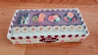 Juego de helados de plástico para niños