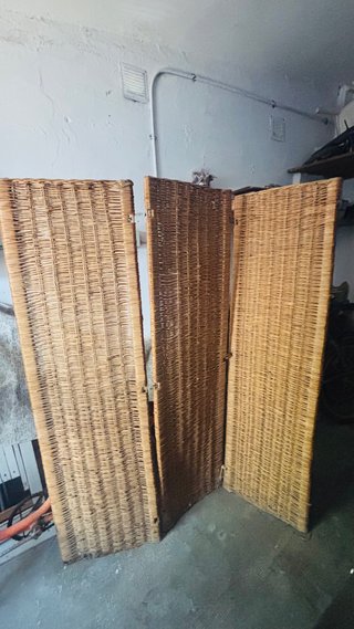 Biombo de Mimbre 3 Piezas