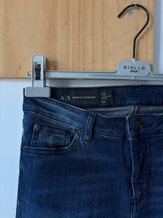 Armani Exchange Jeans Mujer Super Skinny Azul