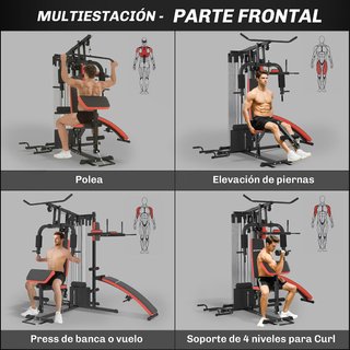 Máquina Multiestación Musculación - 225x175x200cm
