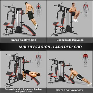 Máquina Multiestación Musculación - 225x175x200cm
