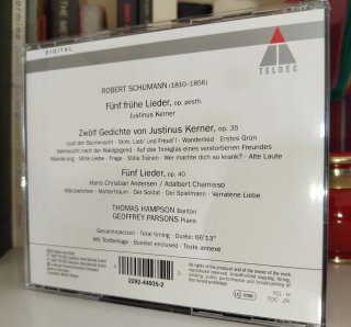 Robert Schumann Lieder CD Thomas Hampson
