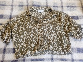 Camisa Cropped Estampada Verde Lefties XS