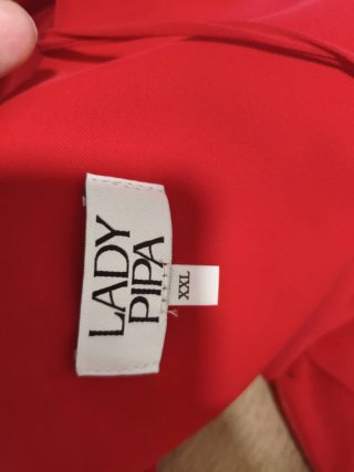 Vestido Lady Pipa Rojo Largo con Abertura