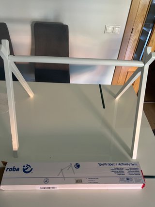Barra Activity Gym Roba madera blanca para bebe