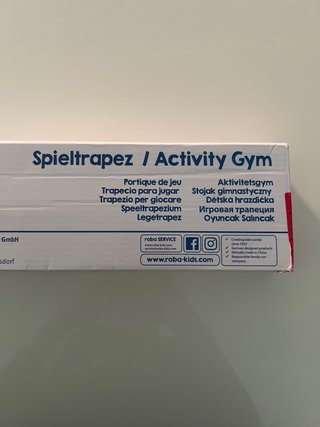 Barra Activity Gym Roba madera blanca para bebe
