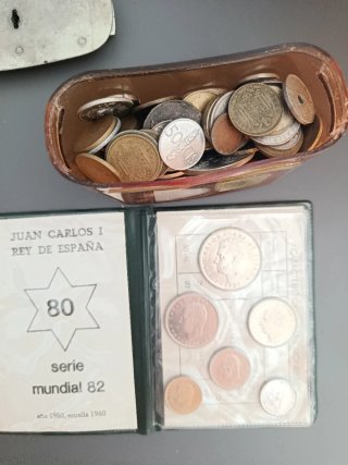 Billetes y monedas antiguas de Pesetas