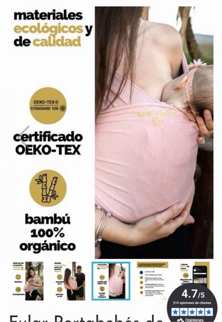 Fular porteo bambú Amar su piel