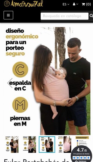 Fular porteo bambú Amar su piel