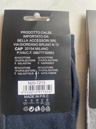 Calze uomo in cotone 40-46 Bella Accessori