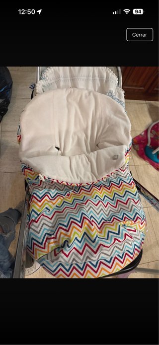 Saco para silla de bebé con estampado zig-zag