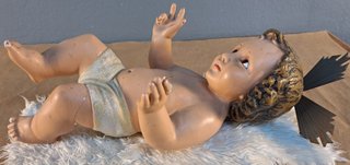 Figura Niño Jesús Olotina Antiguo 39cm