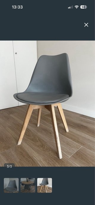 Sillas Comedor Plástico y Madera