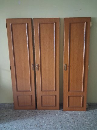 Puertas de roble para armario (3 unidades)