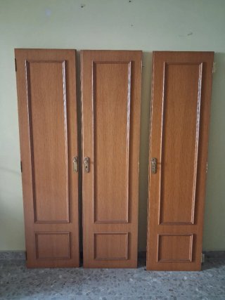 Puertas de roble para armario (3 unidades)