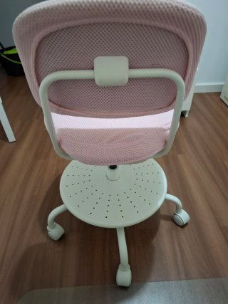 Silla Escritorio Infantil IKEA VIMUND Rosa/Blanca