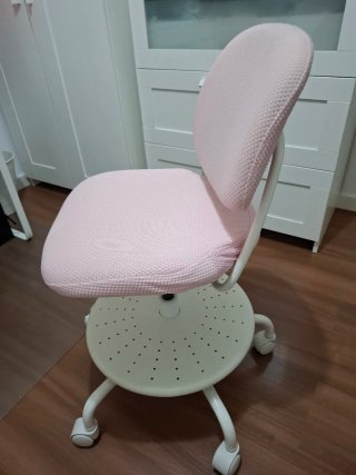 Silla Escritorio Infantil IKEA VIMUND Rosa/Blanca
