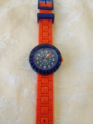 Orologio Bambino Flik Flak Blu/Arancione
